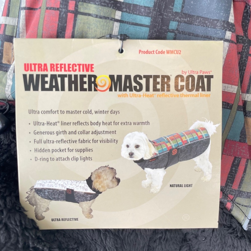 Ultra Paws WeatherMaster Dog Coat 2XL Forest Plaid Ultra Reflective Thermal NWT